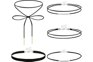 INSPUTOL Black Velvet Necklace Set for Women and Girls, Adjustable Stretchy Collar Necklaces with Comfortable Fit for Cosplay, Halloween, Party, Dance