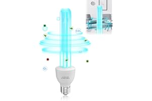 BrightArk Lampe Desinfektion mit Ozon Licht 25W E27 254nm Keimtötende Lampe Starke Sterilisation und Desinfektion AC220-240V Perfekt Reiniger für Küche, Schlafzimmer, Wohnzimmer, Büro (Frischluft)