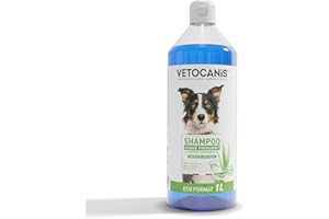 AGROBIOTHERS Vetocanis | Shampoing pour Chien | Usage quotidien | Format économique | Soin Toilettage du Chien | Tous Types de Taille et de Poils | Formulé sous Contrôle Vétérinaire | Fabriqué en France | 1l
