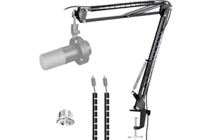 YOUSHARES Mic-K688 Brazo Boom de Micrófono - Soporte Boom de Micrófono Compatible con el Micrófono FIFINE Recording XLR/USB con Funda de Cable