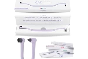 RYERCAT Dual Sided Cat Toothbrush - Kitten Toothbrush with Micro Head to fit into Cat/Kittens Mouth - Cat Dental Care Supplies - Pet Toothbrush for Cats (Lavender Purple)