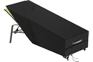 Callni Coperture per Lettini da Giardino, Impermeabile Resistente Tessuto Oxford 420D Copertura Protettiva per Patio Esterno per Lettini Sedia a Sdraio 200 x 75 x 40/70cm