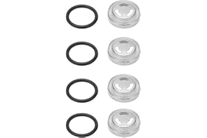 HEADERBS Lot de 4 Verres de Visée pour Maître-cylindre de Frein Avant et Arrière avec Joint Torique pour Moto, Scooter, ATV, Dirt Bike, 18 Mm
