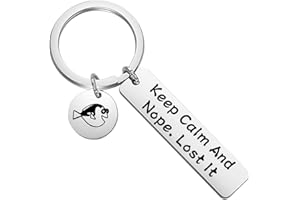 FAADBUK Pixar Finding Dory Keychain Pixar Lover Gift Keep Calm and Nope Lost It Jewelry Pixar Keychain for Friend Family(Keep Calm K-S)