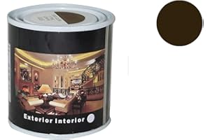 H HANSEL HOME Pintura Esmalte al Disolvente para Madera y Metal, Pintura Alquidica de Rápido Secado para Superfícies Interiores y Exteriores(Marron, 125 ML)