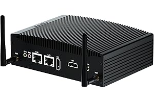 HISTTON Fanless Mini PC industriale Dual Core i5-8265U, DDR4 16 GB RAM 512 GB SSD, 2 RS232 COM, 2 LAN, 2 HD Dual Output, USB3.0, Dual WiFi, BT4.2, Mini PC Desktop Windows 11 Pro Mini Computer