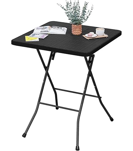 Mojawo 2 Stück Bistrostehtisch Terrassentisch Aluminium 60x60cm H70 110cm Balkontisch Gartentisch Bistrotisch Klappbar H Henverstellbar