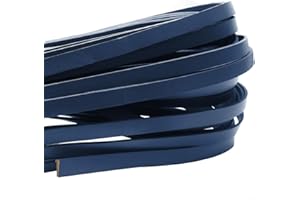‎ESNADO esnado Lederband Flach 10 mm x 2 mm. Blau - 2 Meter