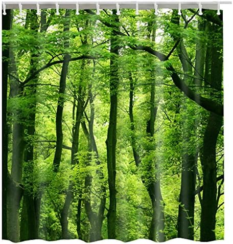 luxurysmartTropical Rainforest Trees Bath Curtains Waterproof Polyester Shower Curtain 180cm X 200cm