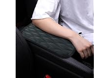 SHOWAY Auto Center Console Cover Pad Universal Fit for SUV/Truck/Car, Waterproof Car Armrest Seat Box Cover, Leather Auto Arm