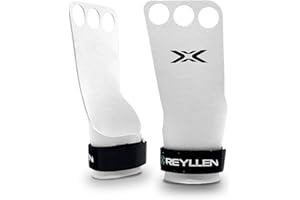 Reyllen® Panda X Gymnastic Grips, 3-Hole Hand Grips Strengthener for Crossfit, Weightlifting, Powerlifting, Athletes Palm Protection Hand Guards, Unisex Fitness Workout Equipment