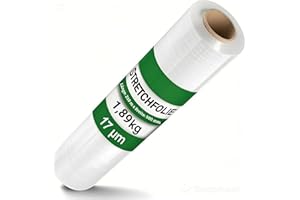 ‎HUZUR ELEKTRIK Stretchfolie Transparent 50cm x 210m I 17μm Handstretchfolie 1,89kg I Palettenfolie Möbel Schutzfolie I Verpackungsfolie zum Umzug, Transport, Lagerung & Versand Stretch Wrap Film-1 Pack
