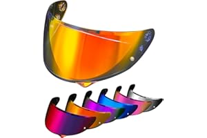 PSLER Helmet Visor for HJC HJ-34P C10 - Tinted Motorcycle Visor Motorbike Helmet Face Shield Accessories Replacement(Transparent Red)