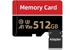 QAPPKAYO Speicherkarte 512GB, Ultra Große Kapazität Mini-TF-Karten, High-Speed Memory Karte, Weit Kompatibel TF-Karte für Handys, Tablet, Kameras, Drone, Full HD-Videoaufnahme Speicherkarten mit Adapter