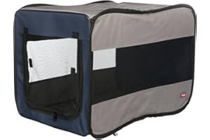 TRIXIE Dog Box Twister – Size S–M: 50 × 52 × 76 cm – Pop-Up Travel Crate for Indoor and Outdoor Use – Foldable Pet Carrier with Ground Anchors and Carry Bag – 39693
