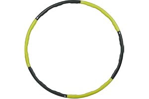 Relaxdays Hula Hoop, 98cm Ø, fitnessring för vuxna, 1,2kg, gul