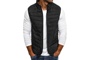 Susenstone Gilet Sans Manche Homme Hiver Chaud ÉPais Manteau Doudoune En Coton Grand Taille Vintage Mode Pas Cher Veste Polaire Blouson