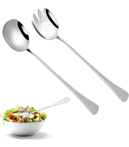 Set Posate Insalata NEVA BISTROT Vintage - Cucchiaio E Forchetta In Acciaio Inox Nero - Lavastoviglie - 4