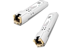 GIQITCK 2Pack 1000BASE-T Gigabit SFP à RJ45 Transceiver, 1G SFP to RJ45 Connecteur Mini Module GBIC pour Cisco GLC-T/SFP-GE-T, Ubiquiti UF-RJ45-1G, D-Link, Supermicro, Netgear, Zyxel, jusqu'à 100m