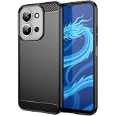 Microcase Xiaomi 17 ile Uyumlu Brushed Carbon Fiber Silikon Kılıf - Siyah AL3332