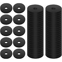 100 rondelle in gomma da 25 mm, rondelle piatte, resistenti, resistenti all'abrasione, nero, in gomma, per riparazioni auto, installazione di apparecchiature, bagno, cucina, rubinetti