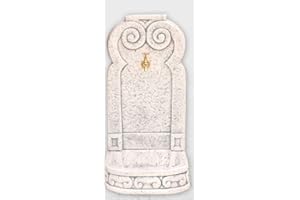 ANAPARRA Fuente Pared Modelo Primavera 38x32x76cm. para jardín|Hormigón Piedra |Incluye Grifo|Fuente Decorativa para Exterior| Peso: 37Kg| Color: Gris