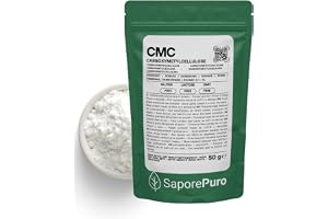 Saporepuro CMC 50 gr - idealisk för glass, geler, dekorationer och pastor - Utmärkt gelnings- och stabiliseringsmedel
