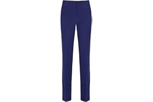 KNWER CLOTHING Girls Trousers Slim Fit Leg Kids School Uniform Pants Half Elasticated Waist Pull Up Bottoms Office Skinny Cotton Stretch Jegging Legging