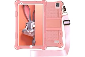 niuniutab Tablette Enfants, 8 Pouces, Android, 6+10 RAM, 128Go ROM (Carte TF 256 Go), certifiée Google, Logiciel Enfant préinstallé, Wi-FI, Coque Antichoc, Cadeau pour Enfants (Rose)