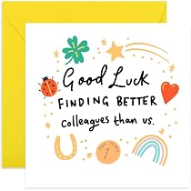 Old English Co. New Adventure Good Luck Card – Biglietto divertente con scritta New Job, Relocation, Expat, University, interno vuoto e busta inclusa