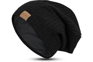 Stynice Décontracté Bonnet Homme Hiver Chaud - Double Couche Bonnet Femme Hiver Fin et Léger - Souple et Ample Tricoté Chapeau Femme Hiver avec Teneur en Élasthanne, Taille Unique