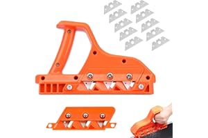 OUTALIZ Tagliabordi per Cartongesso, con set di Lame a 45° e 60°, Pialla Manuale per Bordi, Taglierina ad Alta Velocità per Cartongesso, Pialla per Bordi Multiuso per Cartongesso, Sughero con 10 Lame