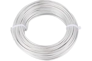 PH PANDAHALL PandaHall - Filo in alluminio da 30 metri con spessore di 3.5 mm, per lavori manuali (argento)