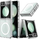 Coverzone Samsung Galaxy Z Flip 3 İle Uyumlu Kılıf Şeffaf, Wireless Magsafe ile uyumlu Silikon Kapak Samsung Galaxy Z Flip 3 