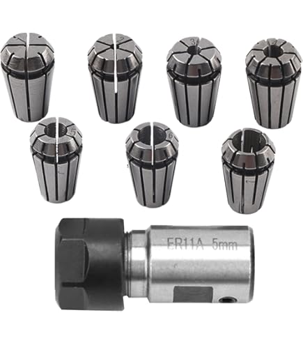 ER11 Spannzangen Set 1-7 Mm - Inkl. Verlängerungsstange & Mutter - Für CNC, Fräsen & Bohrarbeiten