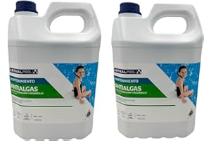 RASMACOR Pack 2 Unidades 11417 FLUIDRA | Pack Antialgas 2X5 litros (10 litros) | ACCIÓN RÁPIDA | Mantenimiento de Piscinas | Elimina Todo Tipo DE Algas | Algicida | para Todo Tipo DE Piscinas |