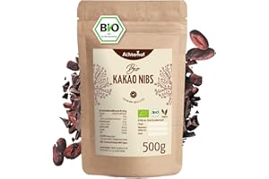 ‎VOM-ACHTERHOF Kakaonibs Bio 500g | aus der Criollo Kakao-Bohne | ohne Süßungsmittel | für Schokomuffins, Schokoglasuren, eine heiße Schokolade & als Zugabe in Porridges, Müslis & Co | vom Achterhof