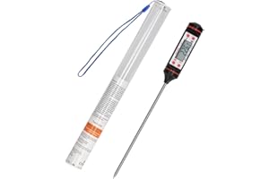 kwmobile Thermomètre à Viande - Sonde de Cuisine pour Cuisson Précise de Viande Pâtisserie Liquide - Thermo-sonde avec Température sur Écran LCD