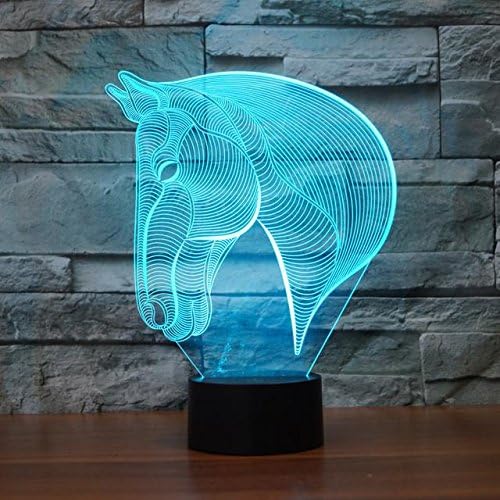 Horse Head USB powered 3D Colour Changing Illusion Mood Lamp | 7 Colours | Touch Button Control | 27.5 x 19.4 x 7.9 cm