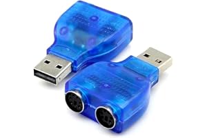 AYMBH USB to PS/2 Keyboard and Mouse Adapter - USB 2.0 A Male to Dual PS/2 Female, Plug-and-Play Converter for Legacy PS/2 Devices, Compatible with Windows, Mac, Linux Active Adapter T-splitter