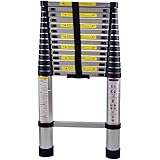 Ikodm Scala Telescopica In Alluminio, 4,4 M, Con Gancio Rimovibile