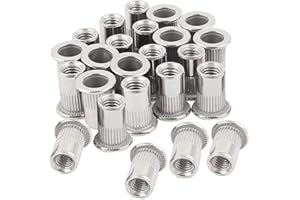 WOOPAIS 30pcs M8 Rivet Nut Stainless Steel Rivet Nuts Threaded Insert Nutsert Rivnuts M8-1.25