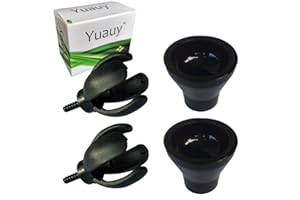 Yuauy 2 PCs 4-Prong +2 PCs Tee Sucker Suction Cup Golf Ball Retriever Grabber Pick Up Back Saver Claw Put On Putter Grip