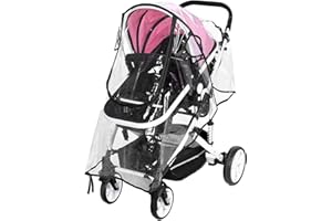 APKPESTERML Parapioggia Passeggino Universale, Carrozzina Copertina Telo Antipioggia Trasparente Passeggini Bambini PVC Pram Cover Fit Most Strollers a Prova di Pioggia Polvere Buona Neve Ventilazione (B)