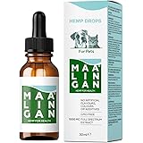 MAALINGAN® Olio di Canapa Premium per Cani e Gatti | Integratore Alimentare Antinfiammatorio Articolazioni | Contro Stress e 