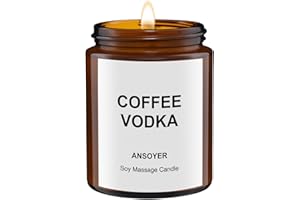 ANSOYER Velas de Masaje - Hidratación y Nutrición para SPA en Casa - Regalo increíble para Mujeres y Hombres - 128g (vodka de café)