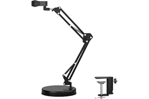 Ninyoon Supporto per microscopio universale con altezza massima di 55 cm, supporto per microscopio da 0 a 55 cm per scopio digitale WiFi con diametro massimo di 6 cm, dotato di morsetto da tavolo