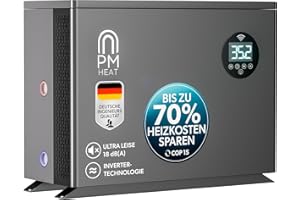 poolomio® Wärmepumpe Pool 20 bis 55m³ | Effiziente Full Inverter Wärmepumpe Invermo 9,5 kW mit Smarter App-Steuerung | Ultra leise Poolheizung mit Smarter App-Steuerung (9.500 Watt, COP 15)