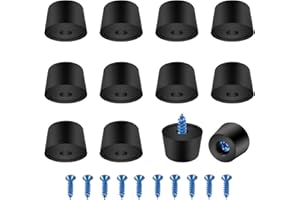 KUNXING Przykręcane, Gumowe Nóżki Ze Śrubami, Antypoślizgowe Gumowe Nóżki, Czarne, Gumowe Nóżki Meblowe, Do Mebli, Elektroniki I Zastosowania, Idealne Dla Desek Do Krajania -12 Sztuk