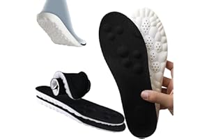 FIVEMILEBRO SEMELLES ORTHOPÉDIQUES MÉMOIRE DE Semelles Chaussures Confort avec Absorption des Chocs, Soutien Voûte Plantaire et Respiration Anti-Odeur (41-42, Noir)